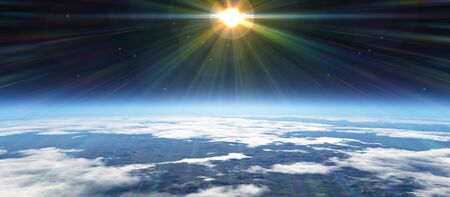 sunrise from space
