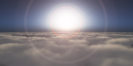 above clouds sunsetの写真素材