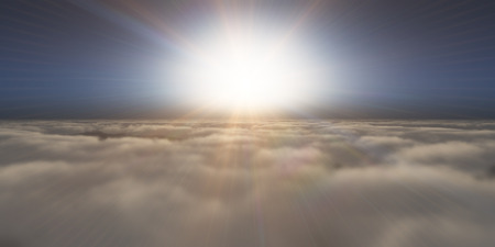 above clouds sunsetの写真素材