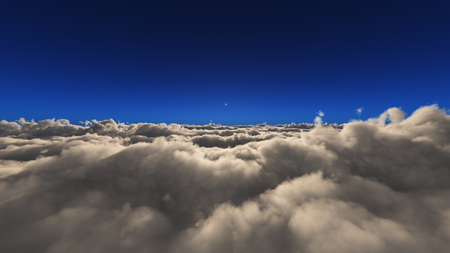 fly in above clouds sun rayの写真素材