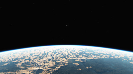 sunrise from planet orbit