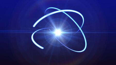 Atom molecule orbit neutron abstractの写真素材