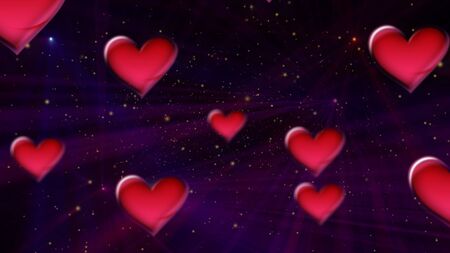 Hearts Valentine's Day abstract backgroundの写真素材