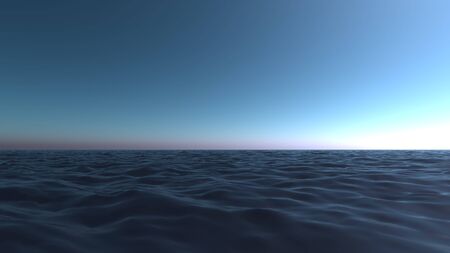 clear sea, blue sky horizonの写真素材