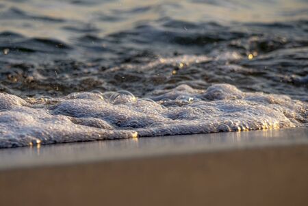 wave splash sea beach macro, close up