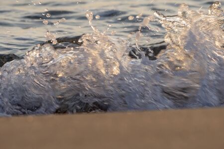 wave splash sea beach macro, close up