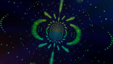 particle geometry planet, Abstract particles background, 3D rendering