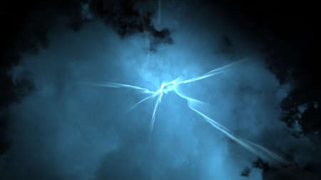 flash light shine, explosion in sky, illustration