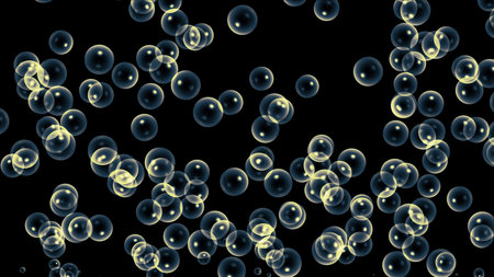 bubble color 3d render, abstract color background