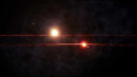 Star field voyage with cosmic space nebula, digital art illustration work