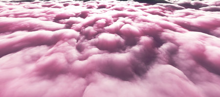 above clouds sun ray 3d render illustrationの写真素材