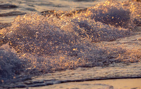 wave splash sea beach macro, close up