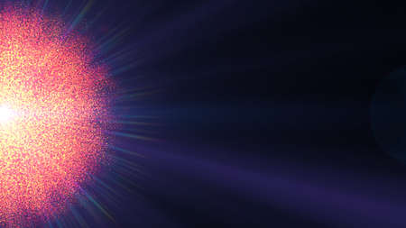 Abstract particles sun solar flare particles illustration 3d render