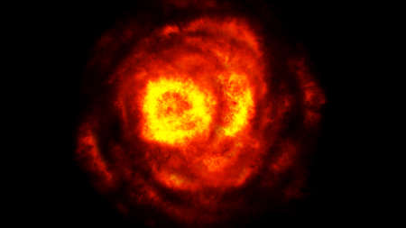 fire flame explosion in space, abstract illustration