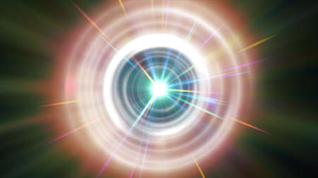 rings light ray Orb neon ray light illustration