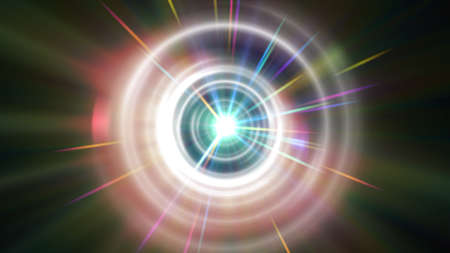 rings light ray Orb neon ray light illustration