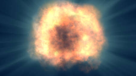 fire flame explosion in space, abstract illustration