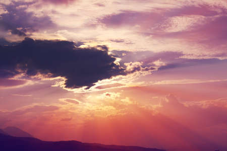 sunset sun ray light shine, natural background
