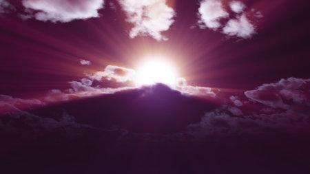 full moon at night cloud sky, 3d render illustrationの写真素材