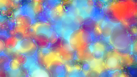 Spots Bokeh Color Abstract Background, illustration renderの写真素材