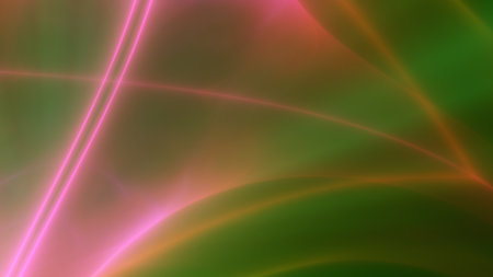 background neon line wave 3d rendering illustrationの写真素材