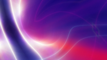 background neon line wave 3d rendering illustrationの写真素材