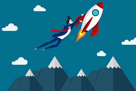 Visionary genius, start up businesのイラスト素材