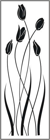 Drawing for sandblasting mirrors のイラスト素材