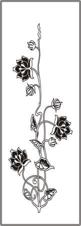 Drawing for sandblasting mirrors 1-18のイラスト素材