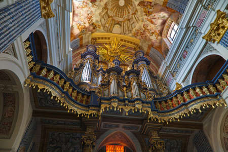 Swieta Lipka,Poland-JUNE 25,2008:Church baroque organs of Our Dear Lady Church, Warmian-Masurian Voivodeship, Poland, Europeのeditorial素材
