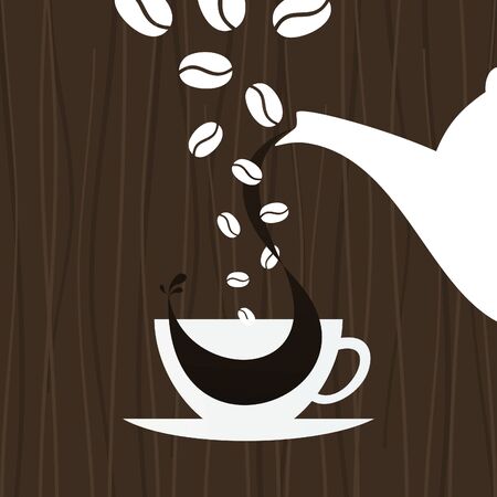 In a cup pour coffee  An illustrationのイラスト素材