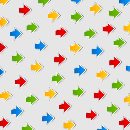 Background from arrows of different colours. A vector illustrationのイラスト素材