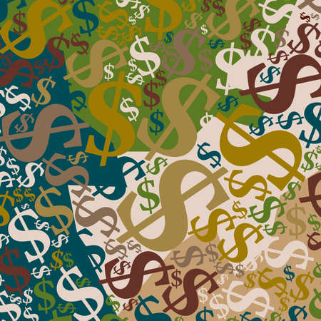 Dollar background of different colour  A vector illustrationのイラスト素材