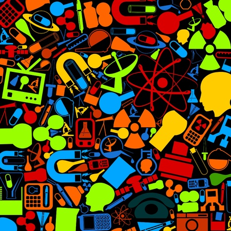 Background from technics and a science  A vector illustrationのイラスト素材