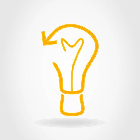 Bulb in the form of an icon  A vector illustrationのイラスト素材