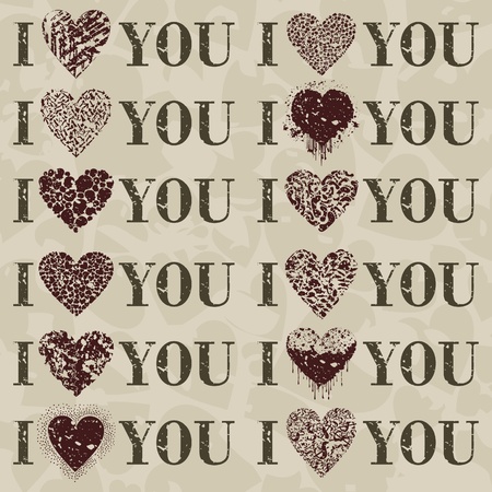 I you love an inscription  A vector illustrationのイラスト素材