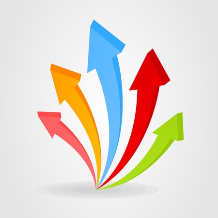 Collection of arrows for web design  A vector illustrationのイラスト素材