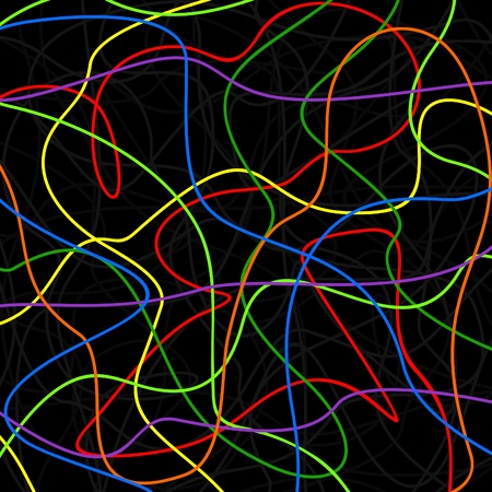 Neon lines on a black background  A vector illustrationのイラスト素材