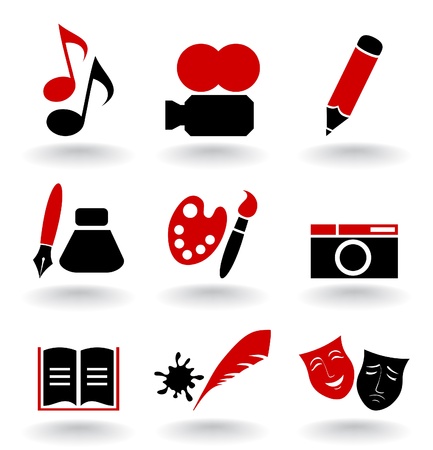 Set of icons on a theme art  A vector illustrationのイラスト素材