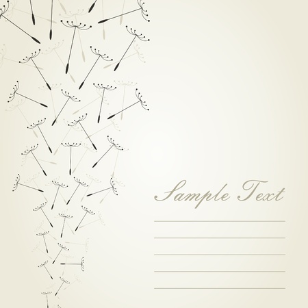 Dandelion seeds in flight  A vector illustrationのイラスト素材