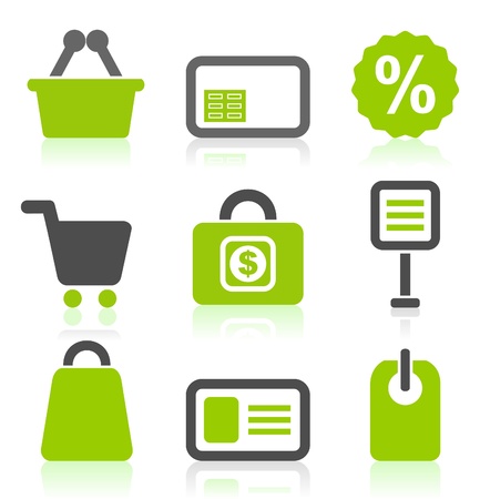 Set of icons on a theme sale  A vector illustrationのイラスト素材