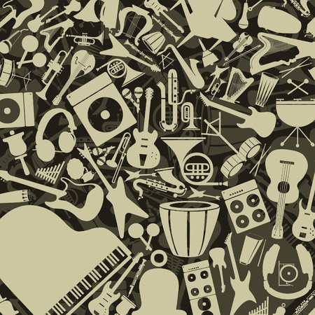 Background from musical instruments のイラスト素材