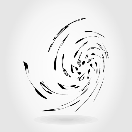 Abstract musical sphere from notes.のイラスト素材