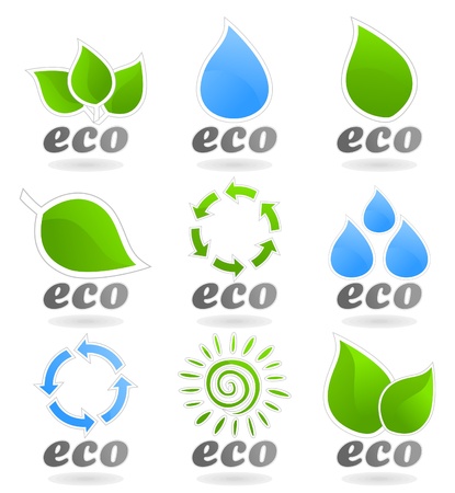 Icons on a theme the nature のイラスト素材