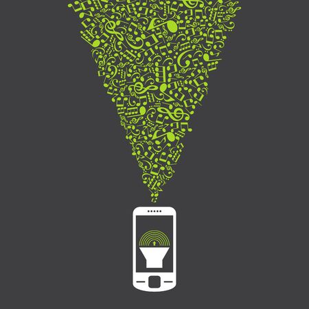 Music sounds from phone のイラスト素材