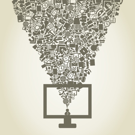 From the screen office subjects  のイラスト素材