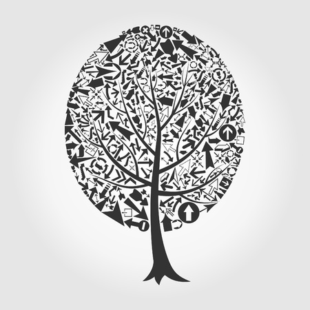 Tree made of arrows のイラスト素材