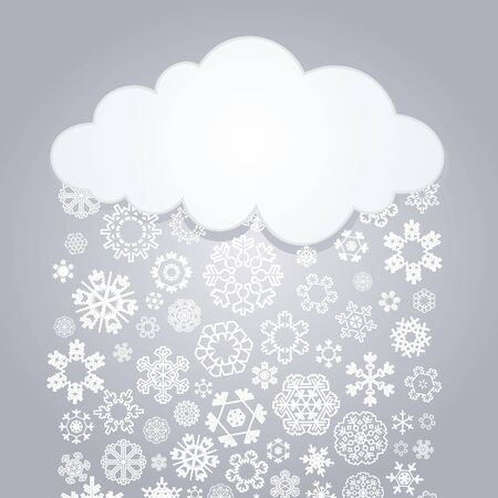 From a cloud it is snowingのイラスト素材