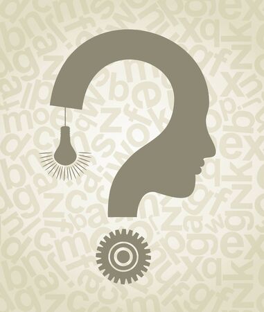 Question in the form of the person のイラスト素材