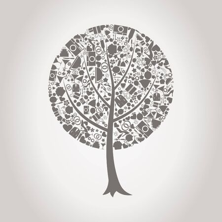 Tree made of wedding のイラスト素材